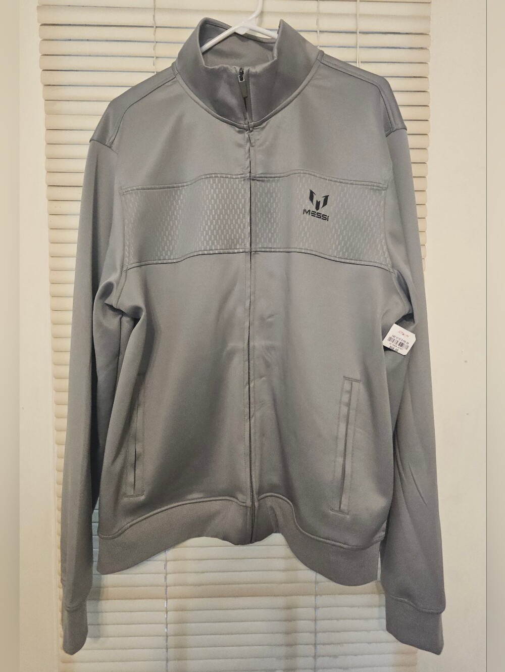 NWT Men's Monument Grey Full Zip Lightweight Track Jacket Size XL